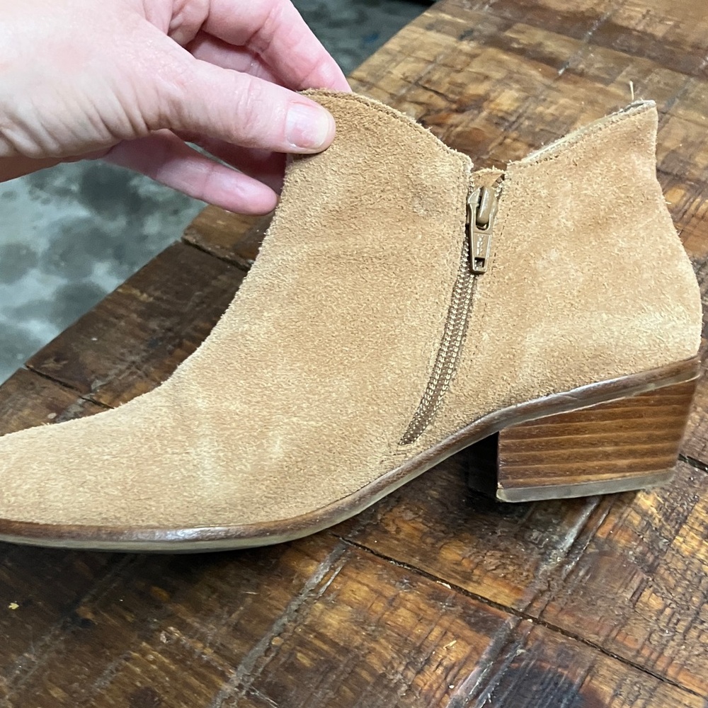 Jack Rogers Beige Suede Ankle Booties - Picture 6 of 7